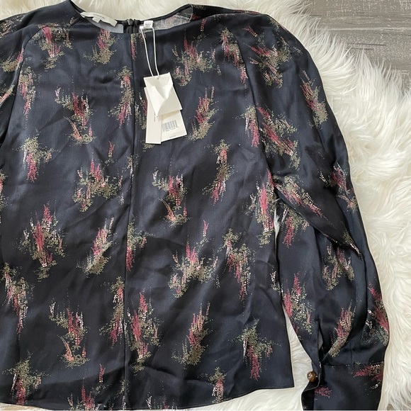 Vince Wisteria Printed Silk Blouse - Picture 3 of 7